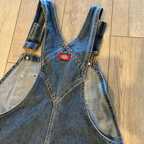 VTG Dickies Overalls Mens 34x32 Blue Denim Distressed Carpenter Work carhartt - Picture 8 of 8